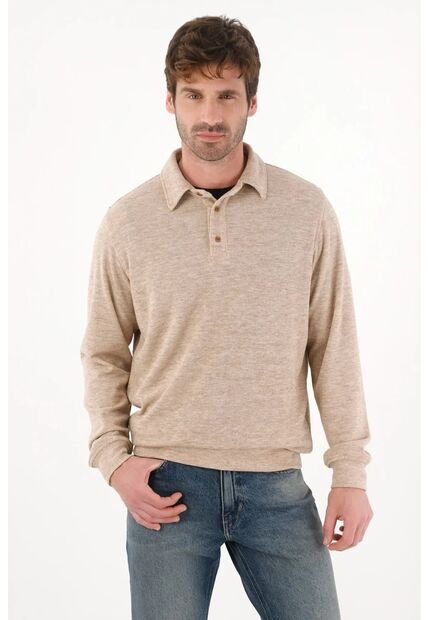 Tennis Buzo Con Cuello Polo Crudo Para Hombre