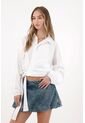 Tennis Camisa En Popelina Con Amarre En Fajón Blanca Para Mujer de Tennis