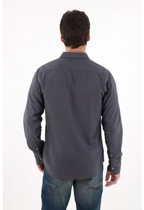 Tennis Camisa Clásica Manga Larga Azul Para Hombre