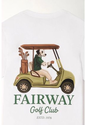 Tennis Camiseta Básica Con Estampado En Espalda Blanca Para Hombre