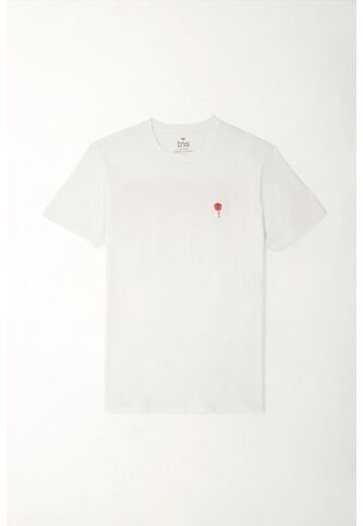 Tennis Camiseta Básica Estampada En Espalda Blanca Para Hombre Tennis