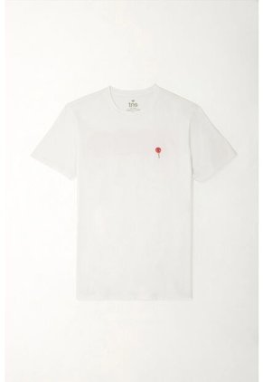 Tennis Camiseta Básica Estampada En Espalda Blanca Para Hombre