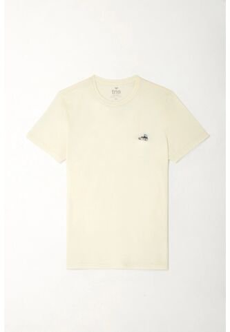 Tennis Camiseta Manga Corta Estampada Crudo Para Hombre Tennis