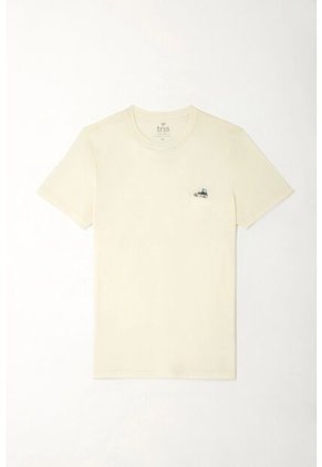 Tennis Camiseta Manga Corta Estampada Crudo Para Hombre