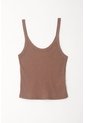 Tennis Camiseta De Tiras Ajustada Café Para Mujer de Tennis