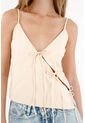Tennis Camisa Con Amarres En Diagonal Crudo Para Mujer de Tennis