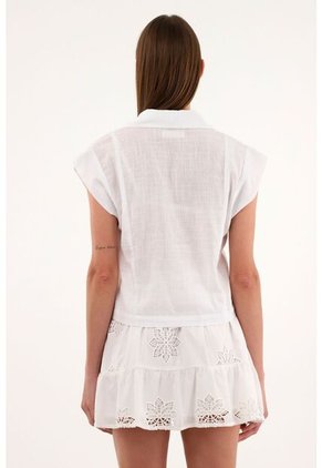 Camisa Blanca En 100% Algodón Para Mujer
