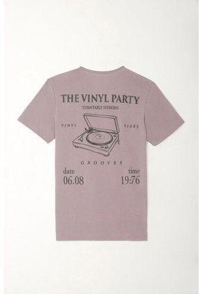 Tennis Camiseta Estampada En Espalda Gris Para Hombre