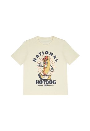 Camiseta Crudo Con Estampado Para Niño