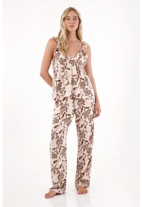 Tennis Pijama De Pantalón Estampado Para Mujer