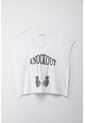 Tennis Camiseta Boxy Fit Con Estampado Blanca Para Mujer de Tennis