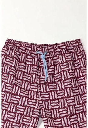 Tennis Pantaloneta De Baño Estampado De Peces Para Hombre