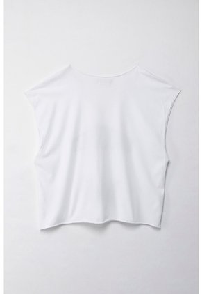 Tennis Camiseta Boxy Fit Con Estampado Blanca Para Mujer
