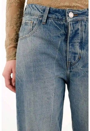 Tennis Jean Tiro Bajo Y Bota Doblada Azul Para Mujer