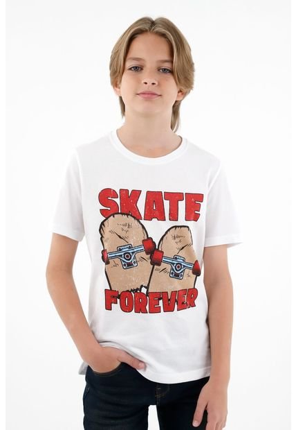Camiseta Cuello Redondo Estampada Para Niño