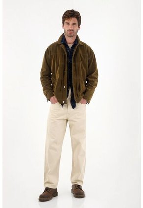 Tennis Chaqueta En Denim Velvet Café Para Hombre