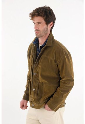 Tennis Chaqueta En Denim Velvet Café Para Hombre