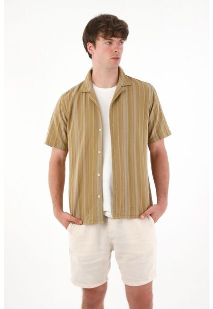 Tennis Camisa Con Diseño A Rayas Para Hombre