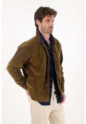 Tennis Chaqueta En Denim Velvet Café Para Hombre