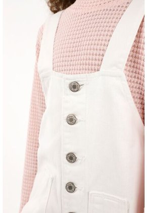 Overall Crudo Con Perilla De Botones Para Niña