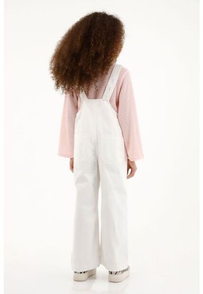 Overall Crudo Con Perilla De Botones Para Niña