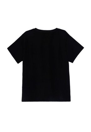 Camiseta Cuello Redondo Negra Para Mujer