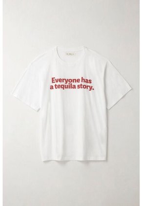 Tennis Camiseta Oversize Con Estampado Blanca Para Mujer