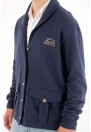 Tennis Buzo En Burda Con Botones Azul Para Hombre