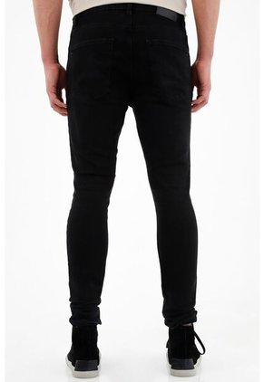 Tennis Jean Negro Super Skinny Para Hombre