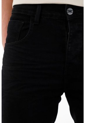Tennis Jean Negro Super Skinny Para Hombre