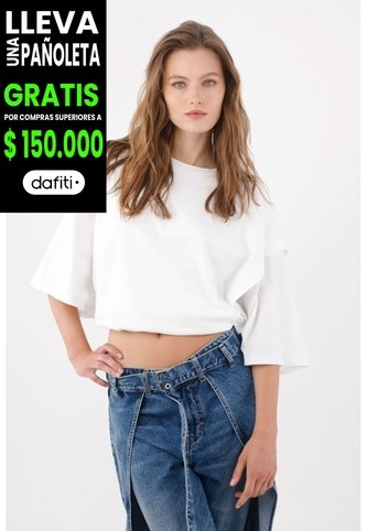 Tennis Camiseta Oversize Con Mangas Amplias En Algodón Blanco Para Mujer Tennis