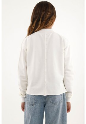 Buzo Crudo Cuello Alto Para Niña