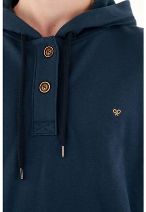 Buzo Con Capucha Azul Para Hombre