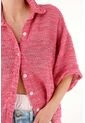 Camisa Rosada En Tela Tipo Tweed Para Mujer de Tennis