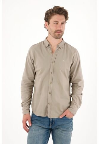 Tennis Camisa Manga Larga Con Raqueta Bordada Gris Para Hombre Tennis