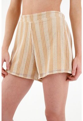 Bermuda Tejida Crudo Para Mujer