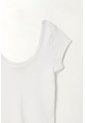 Tennis Camiseta En Rib Ajustada Blanca Para Mujer de Tennis