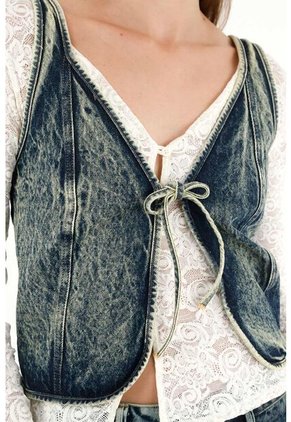 Tennis Chaleco En Denim Para Mujer