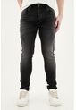 Jean Super Skinny Negro Para Hombre de Tennis