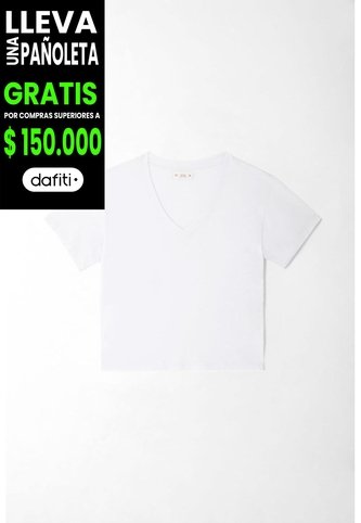 Tennis Camiseta Para Mujer De Algodón Blanca De Fit Relajado Con Escote En V Tennis