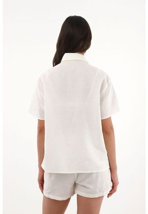 Tennis Camisa Crop Con Detalles De Encaje Crudo Para Mujer