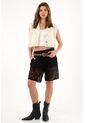 Tennis Bermuda Larga Negra En Encaje Para Mujer de Tennis
