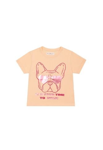 Camiseta Estampada Amarilla Para Niña Tennis