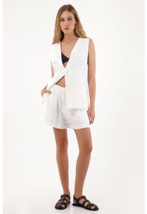 Tennis Short Tipo Sastre Crudo Para Mujer