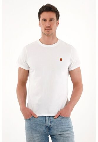 Tennis Camiseta De Cuello Redondo Blanca Para Hombre Tennis