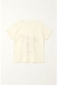 Camiseta Básica Estampada Crudo Para Niña de Tennis