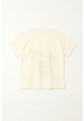 Camiseta Básica Estampada Crudo Para Niña