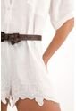 Tennis Overall Corto Crudo Con Bordado Para Mujer de Tennis