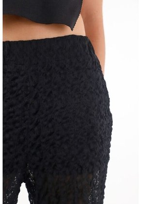 Tennis Pantalón Jogger Con Tiras Que Anudan Negro Para Mujer