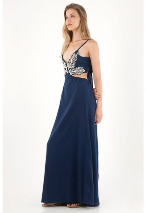 Tennis Vestido Largo Con Cut Out En Cintura Para Mujer